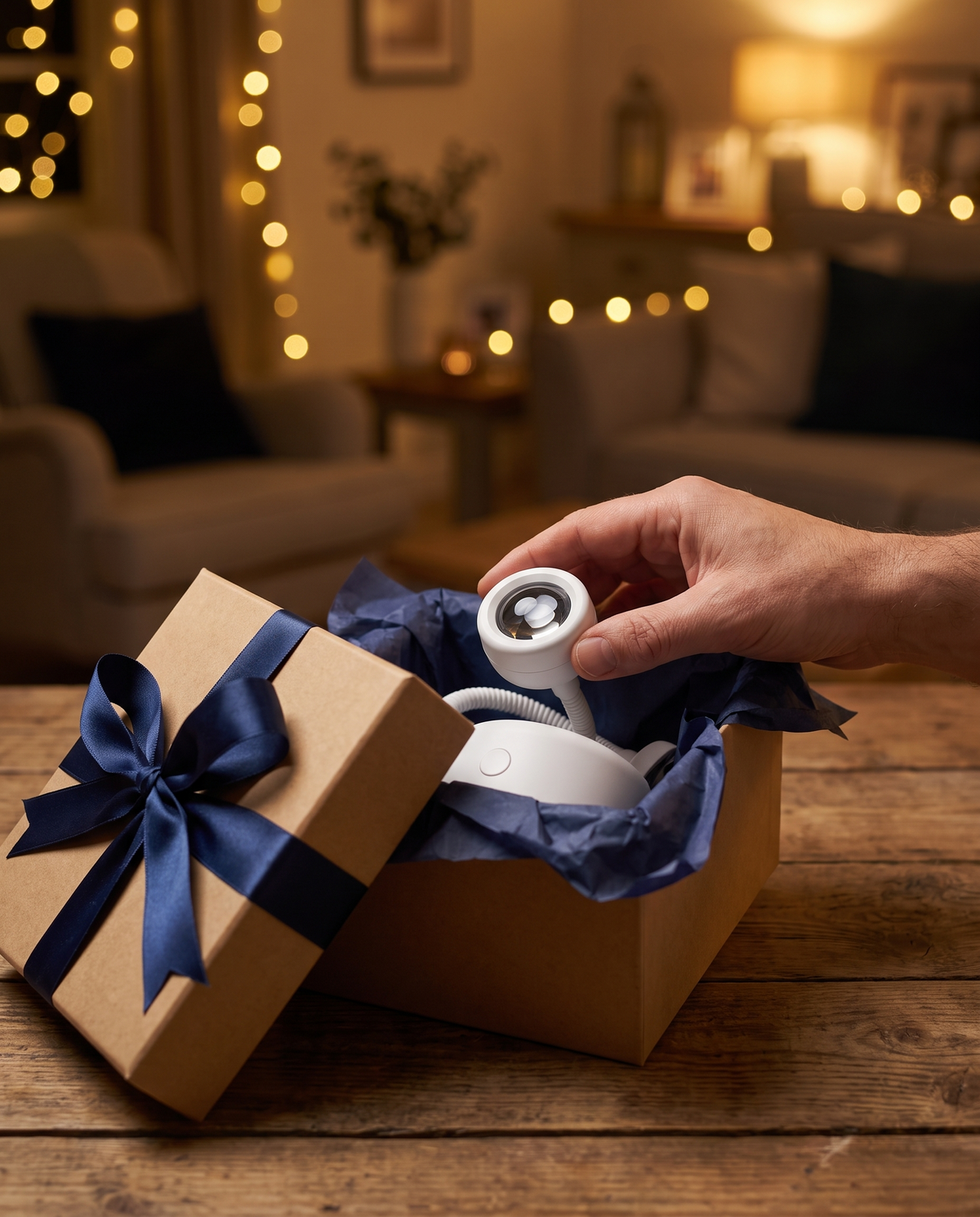 Lunaro Halo in an open gift box